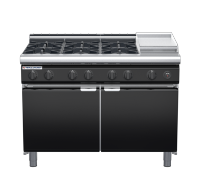 waldorf bold rn8803gl-cd-b0 1200mm gas cooktop oncabinet base with door and low splashback