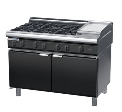 waldorf bold rn8803gl-cd-b0 1200mm gas cooktop oncabinet base with door and low splashback