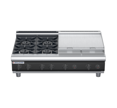 waldorf cue rn8806gl-b-c0 1200mm gas cooktop bench model with low splashback