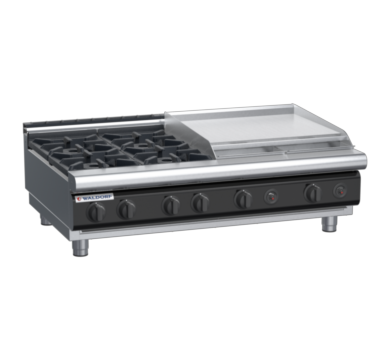 waldorf cue rn8806gl-b-c0 1200mm gas cooktop bench model with low splashback