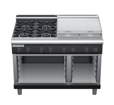 waldorf bold rn8806gl-cb-b0 1200mm gas cooktop on cabinet base with low splashback