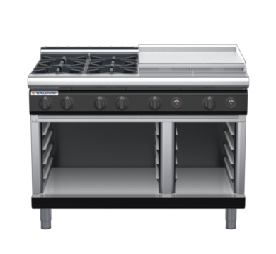 waldorf bold rn8806gl-cb-b0 1200mm gas cooktop on cabinet base with low splashback