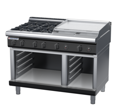 waldorf bold rn8806gl-cb-b0 1200mm gas cooktop on cabinet base with low splashback