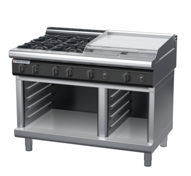 waldorf cue rn8806gl-cb-c0 1200mm gas cooktop on cabinet base with low splashback