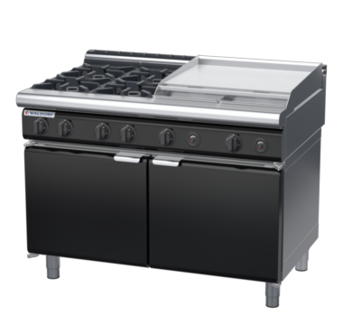 waldorf bold rn8806gl-cd-b0 1200mm gas cooktop oncabinet base with door and low splashback