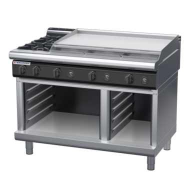 waldorf cue rn8809gl-cb-c0 1200mm gas cooktop on cabinet base with low splashback