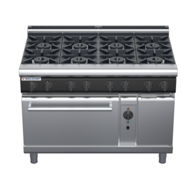 waldorf cue rn8810gcl-c0 1200mm gas oven range with low splashback
