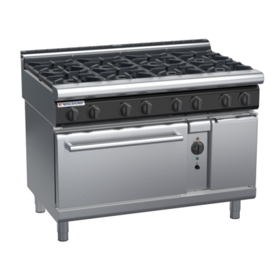 waldorf cue rn8810gcl-c0 1200mm gas oven range with low splashback