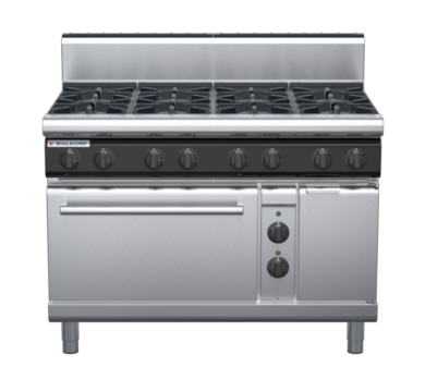 waldorf cue rn8810gech-c0 1200mm gas oven range with high splashback