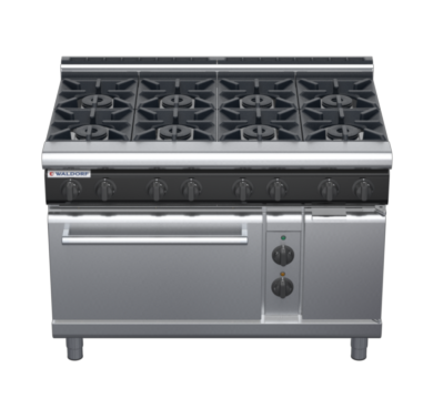 waldorf cue rn8810gecl-c0 1200mm gas oven range with low splashback