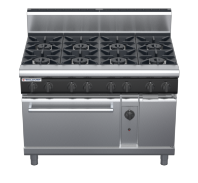 waldorf cue rn8810gh-c0 1200mm gas oven range with high splashback