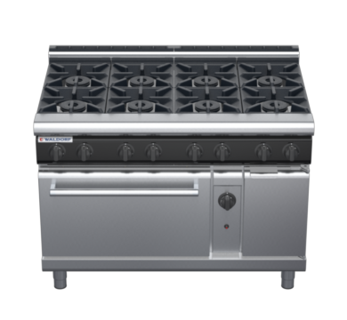 waldorf cue rn8810gl-c0 1200mm gas oven range with low splashback
