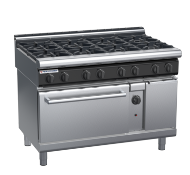 waldorf cue rn8810gl-c0 1200mm gas oven range with low splashback