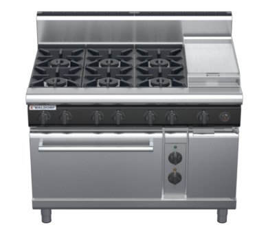 waldorf cue rn8813gech-c0 1200mm gas oven range with high splashback