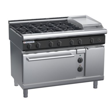 waldorf cue rn8813gecl-c0 1200mm gas oven range with low splashback