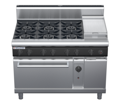 waldorf cue rn8813gh-c0 1200mm gas oven range with high splashback
