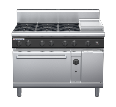 waldorf cue rn8813gh-c0 1200mm gas oven range with high splashback