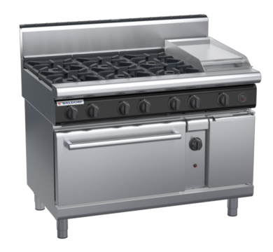waldorf cue rn8813gh-c0 1200mm gas oven range with high splashback