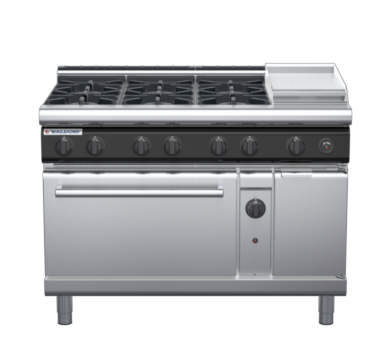 waldorf cue rn8813gl-c0 1200mm gas oven range with low splashback