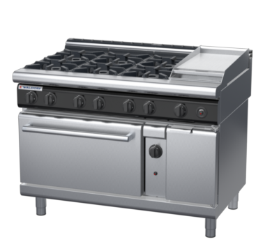 waldorf cue rn8813gl-c0 1200mm gas oven range with low splashback