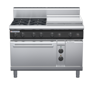 waldorf cue rn8816geh-c0 1200mm gas oven range with high splashback