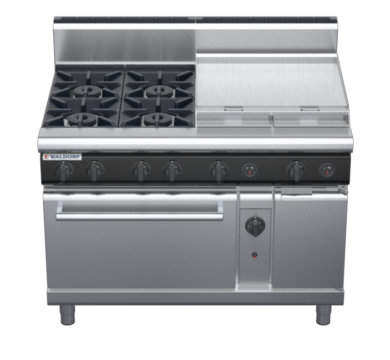 waldorf cue rn8816gh-c0 1200mm gas oven range with high splashback