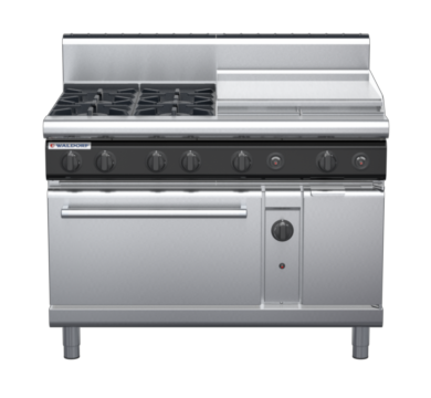 waldorf cue rn8816gh-c0 1200mm gas oven range with high splashback
