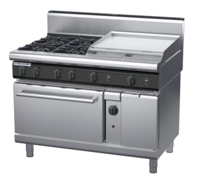 waldorf cue rn8816gh-c0 1200mm gas oven range with high splashback