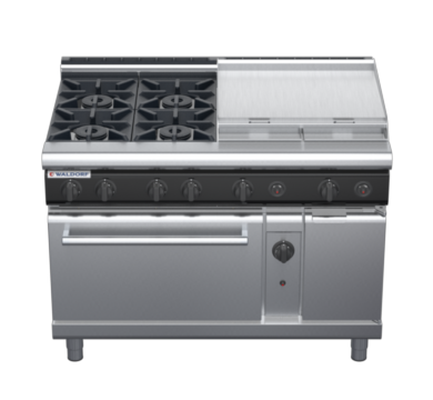 waldorf cue rn8816gl-c0 1200mm gas oven range with low splashback