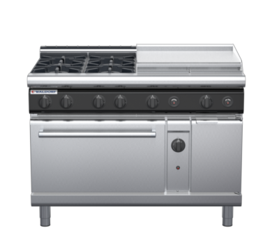 waldorf cue rn8816gl-c0 1200mm gas oven range with low splashback