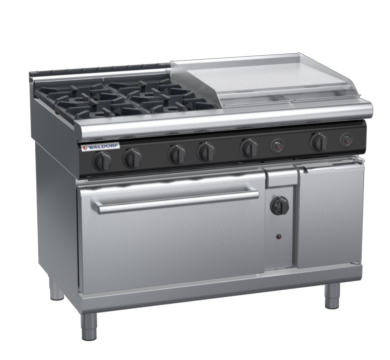waldorf cue rn8816gl-c0 1200mm gas oven range with low splashback
