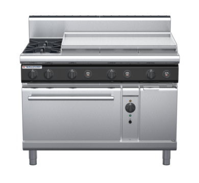 waldorf cue rn8819gch-c0 1200mm gas oven range with high splashback