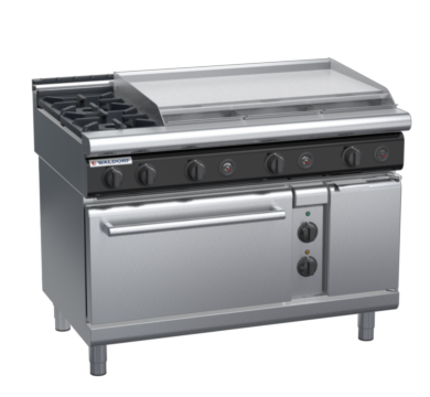 waldorf cue rn8819gecl-c0 1200mm gas oven range with low splashback