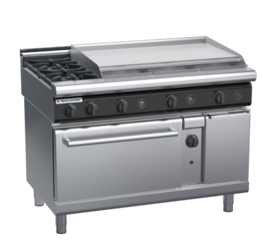 waldorf cue rn8819gl-c0 1200mm gas oven range with low splashback