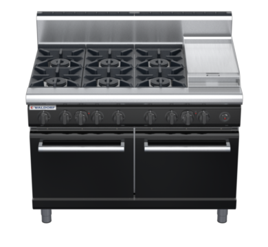 waldorf bold rn8823gh-b0 900mm gas oven range with high splashback