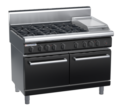 waldorf bold rn8823gh-b0 900mm gas oven range with high splashback