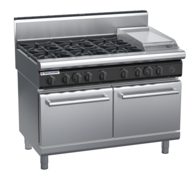 waldorf cue rn8823gh-c0 900mm gas oven range with high splashback