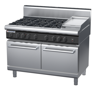 waldorf cue rn8823gh-c0 900mm gas oven range with high splashback