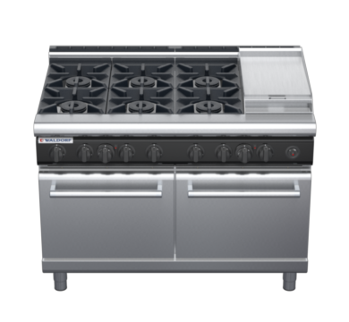 waldorf cue rn8823gl-c0 900mm gas oven range with low splashback
