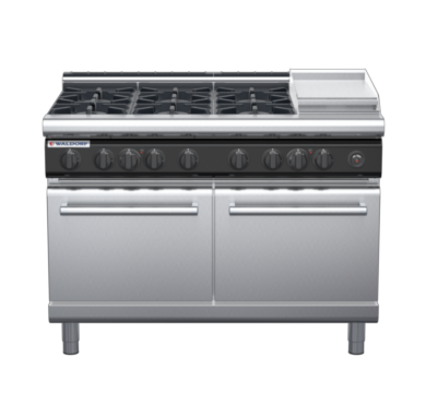 waldorf cue rn8823gl-c0 900mm gas oven range with low splashback