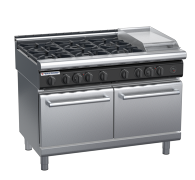 waldorf cue rn8823gl-c0 900mm gas oven range with low splashback