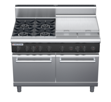 waldorf cue rn8826gh-c0 1200mm gas oven range with high splashback