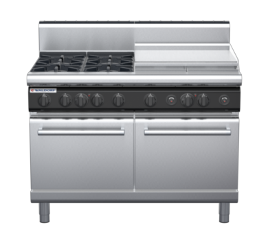 waldorf cue rn8826gh-c0 1200mm gas oven range with high splashback