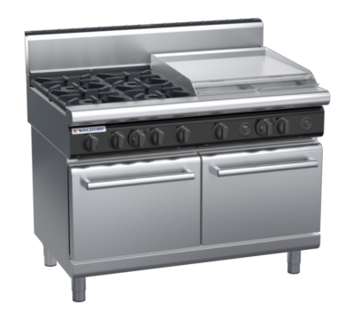 waldorf cue rn8826gh-c0 1200mm gas oven range with high splashback