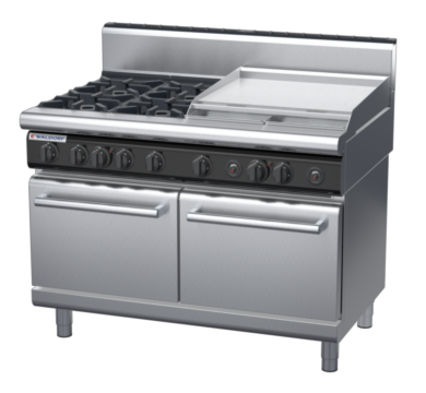 waldorf cue rn8826gh-c0 1200mm gas oven range with high splashback