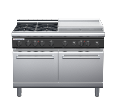 waldorf cue rn8826gl-c0 1200mm gas oven range with low splashback