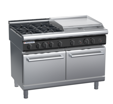 waldorf cue rn8826gl-c0 1200mm gas oven range with low splashback