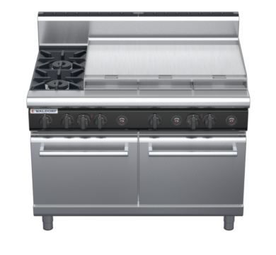 waldorf cue rn8829gh-c0 1200mm gas oven range with high splashback