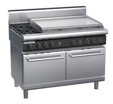 waldorf cue rn8829gh-c0 1200mm gas oven range with high splashback