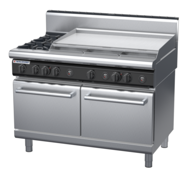 waldorf cue rn8829gh-c0 1200mm gas oven range with high splashback